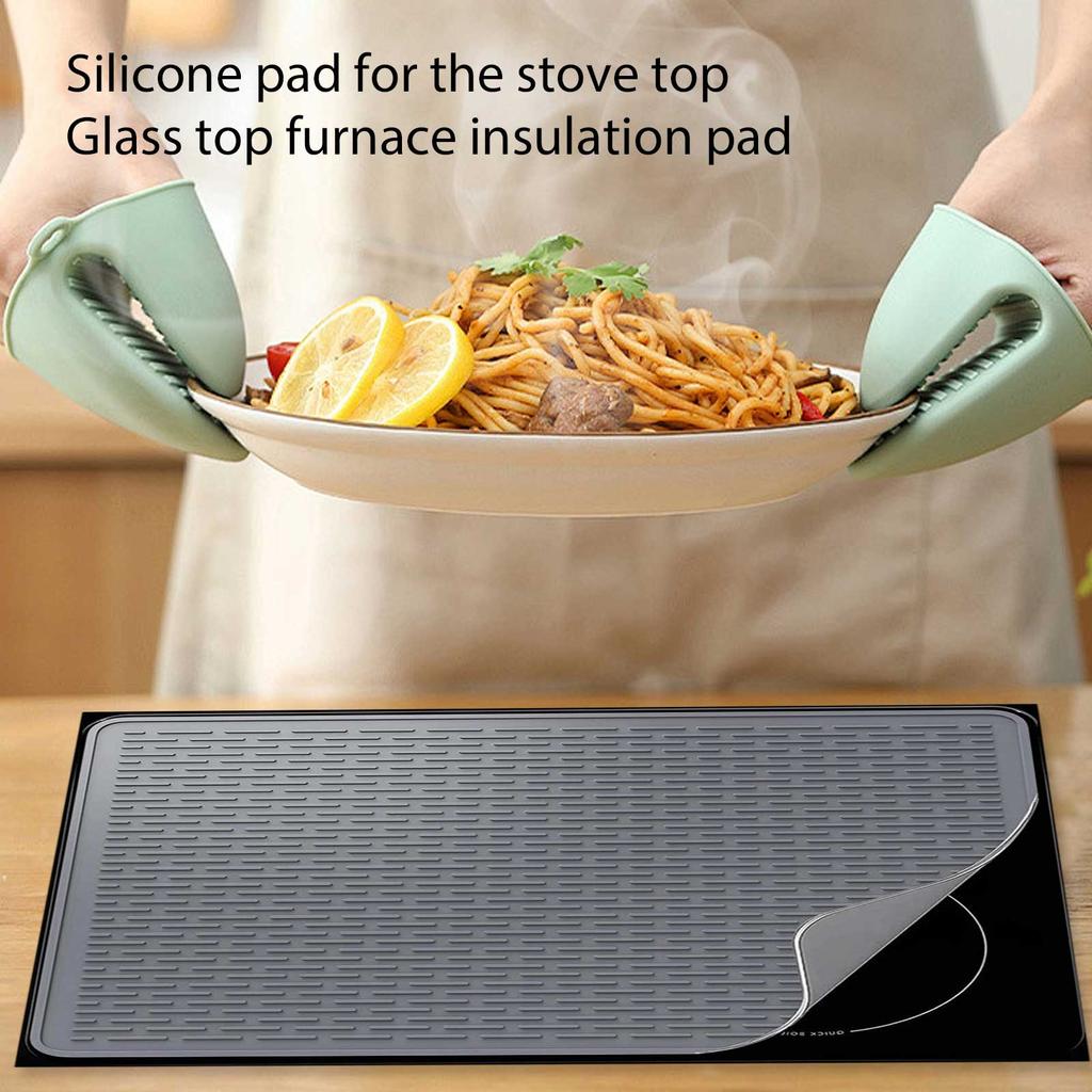 Tapete de Silicone para Fogão, Tampa Protetora de Fogão Elétrico Para Superfície Superior, Adequado Para Fogões com Tampo de Vidro Como Almofada Resistente ao Calor,