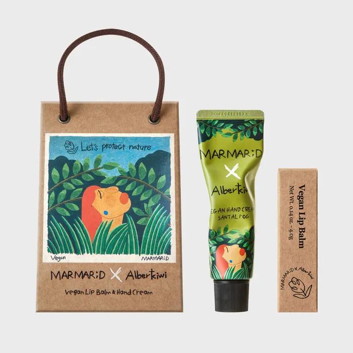 Albert Kiwi Hand Cream & Vegan Lip Balm Set