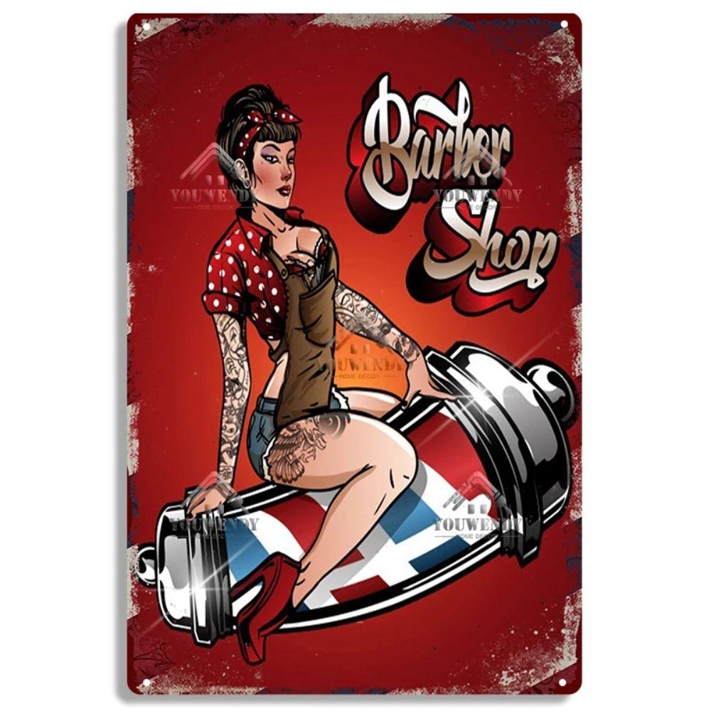 Real Barber Aluminum Wall Sign Barber Shop Decor 20x30cm