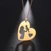 My Shape 2 Pcs/set Mother Baby Heart Pendant Necklaces for Women Daughter Son Choker Female Fashion Jewelry Mother's Day Gift