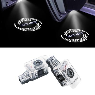 LED Car Door Welcome Lights Logo Projector for XC40 2018-2021 Ghost Shadow Lamp Courtesy Light Auto Decorative Accessories