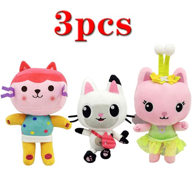 25cm 7-teiliges Gabby's Puppenhaus Plüschtier Zeichentrick-Stofftier Meerjungfrauenkatze Meerjungfrauen-Plüschpuppe Weihnachtsgeschenk für Kinder