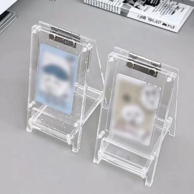 Clear HD Photocard Holder Free Standing 3 Inch Card Acrylic Card Sleeves Frame Protective Space Saving