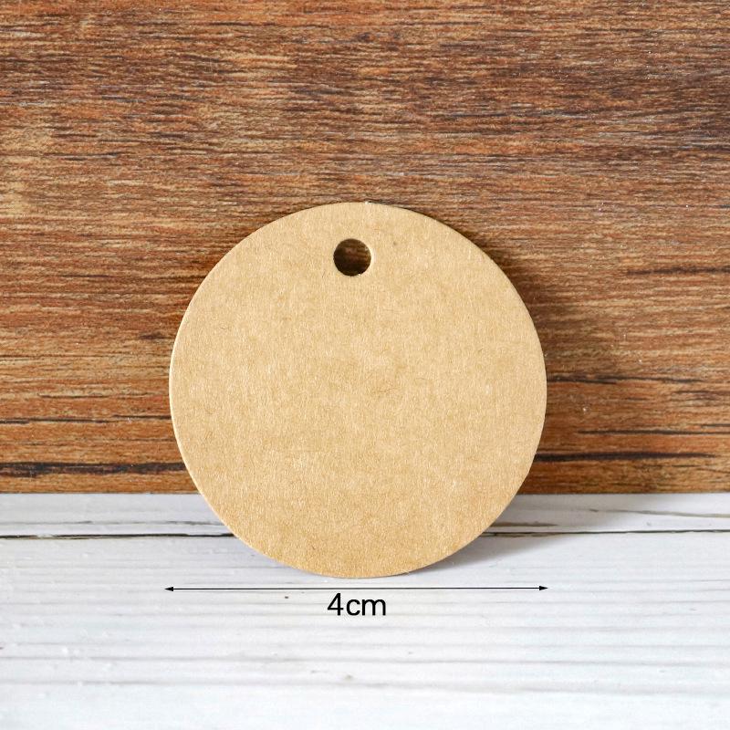 Vintage Kraft Paper Tags - Blank Round Hang Tags, DIY Graffiti Bookmarks, Message Cards (100 Pieces)