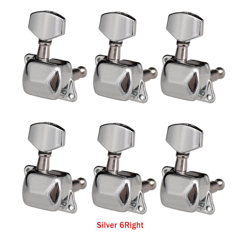 6Pcs/Set Guitar String Tuning Pegs Tuner Semi-closed Tuner Machine Heads for Electric Guitar Folk Acoustic Guitar Tuning Pegs