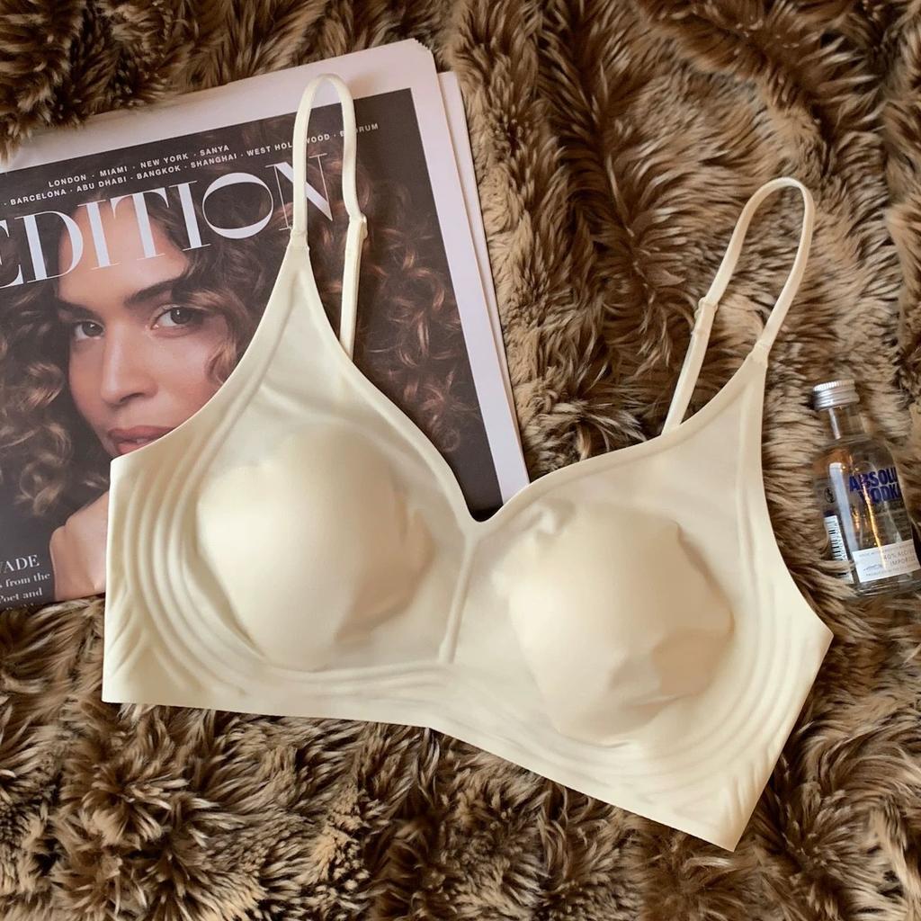 Satin Cool Feeling Big Chest Small Comfortable Beautiful Back Anti-sagging Collection Breast Summer Ultra-thin Bra Cover