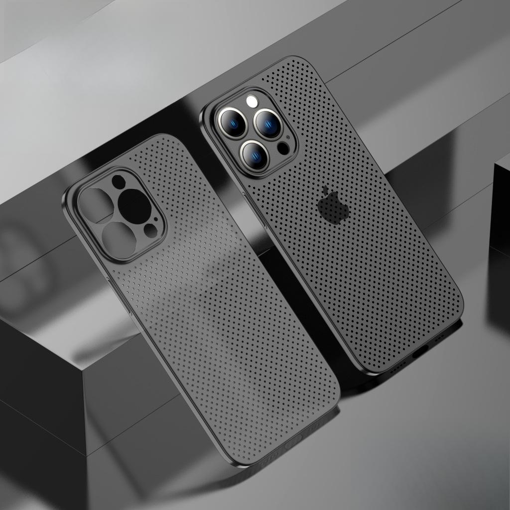 Suitable for IPhone15, Ultra-thin, Heat-dissipating and Breathable Apple 14Promax Protective Case, 1213 Matte Full Cover