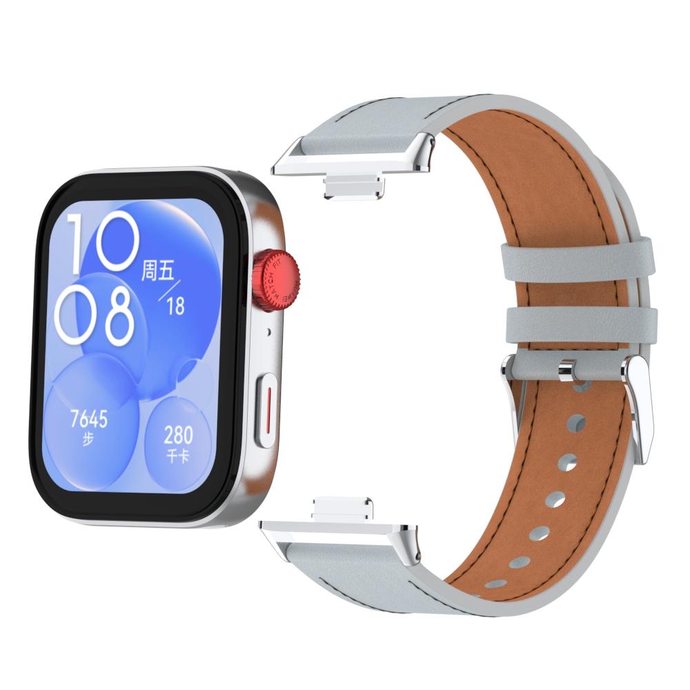 Band voor Huawei Watch Fit 3 Smartwatch Band Vervangende polsband retro Echt leren armband
