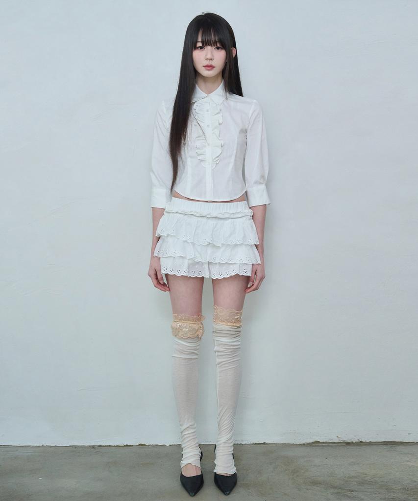 Leijeumiya Riri Frill Skirt [White]