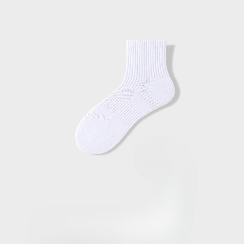Basketball Socks, Men's Mid-calf Sports Pure Cotton Thin Short Socks, Men's Breathable and Sweat-absorbing Thick Towel Bottom Long Socks