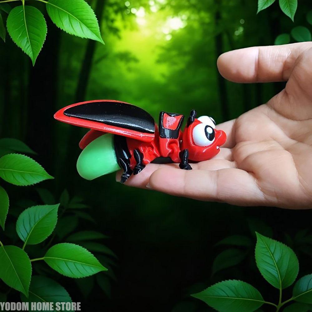3D Printed Colorful Glow-in-the-dark Firefly Figure Cute Doll for Home Decor Gift Home Accessories Kawaii Desk Decoration