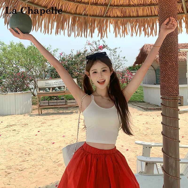 La Chapelle Women's Slim Fit Camisole Crop Top