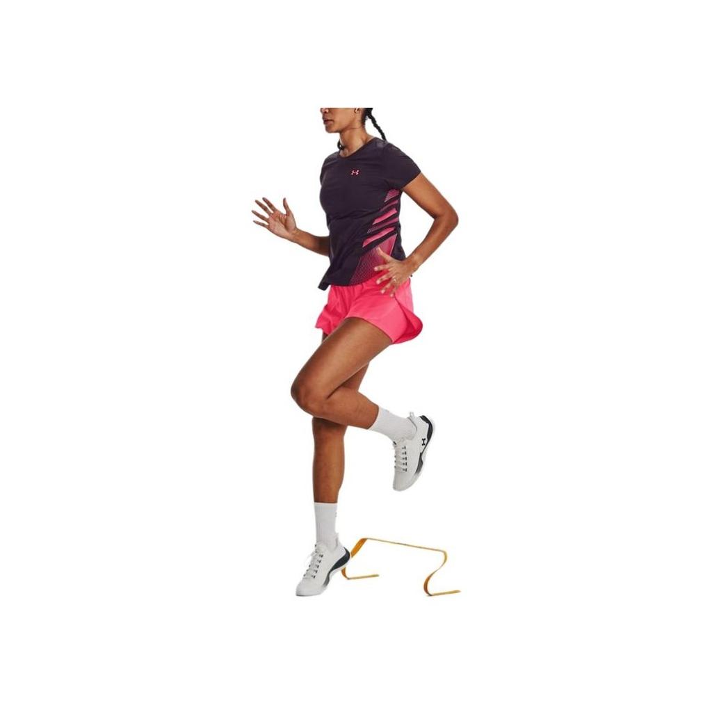 Under Armour Logo Pattern Sports Simple Versatile Running Round Neck Short Sleeve T-Shirt Women T-Shirt Purple 1376818-541