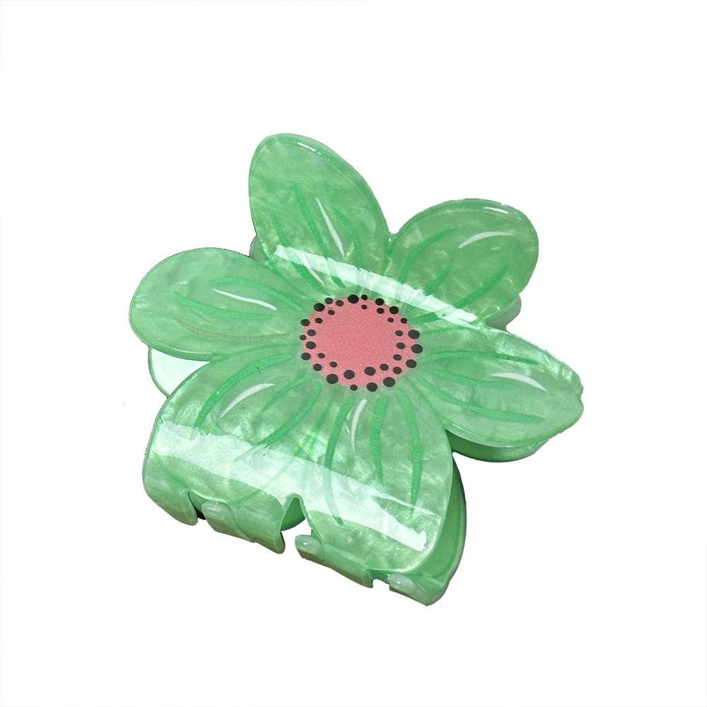 

Hairpin Flower Hair Clip Plastic Large Hair Claw Cute Grab Clip Female Style 4