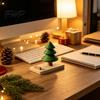 Decorative Cell Phone Stand Christmas Tree Stand, 3D Printed Creative Desk Holder for Festive Table Decoration Phone, Holiday Desktop Decor