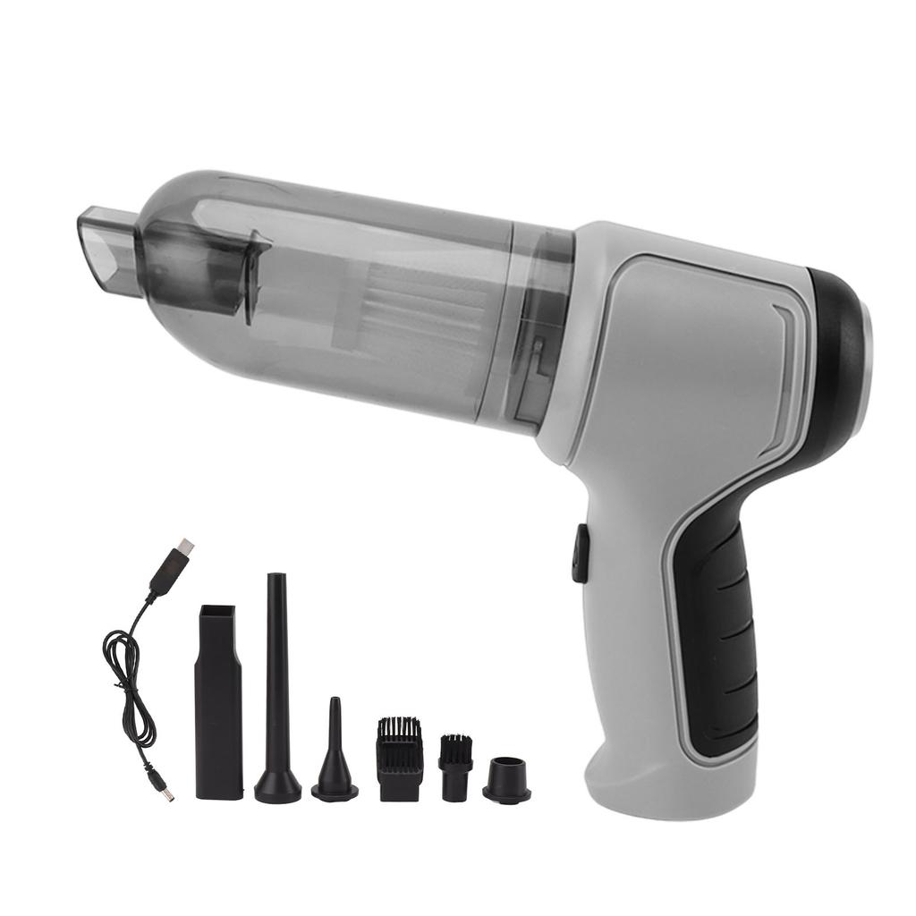 Grey Cordless Car Vacuum Cleaner Handheld Powerful Home Vacuum Cleaner Dual Purpose Cordless