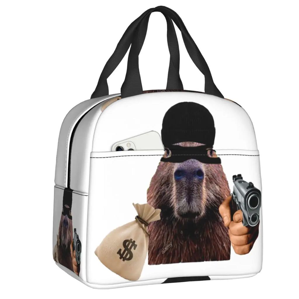 Anpassad Respektera Kapybaran Rolig Gnagare Kapybara Lunchväska Män Kvinnor Varm Kylväska Isolerade Matlådor för Student Skola