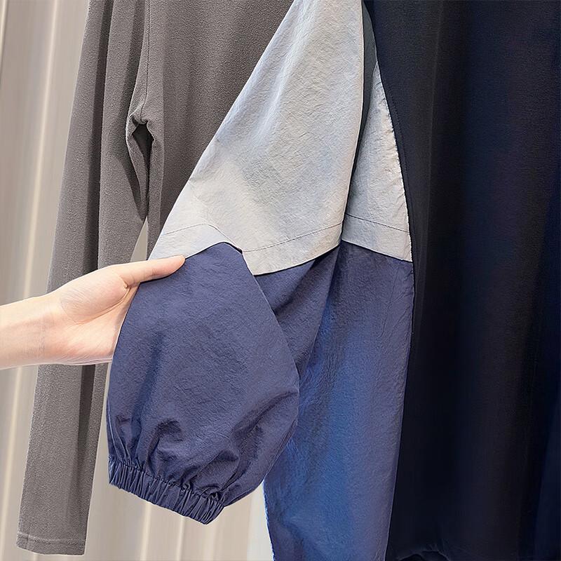 Women's Color Block Loose Fit Sweatshirt