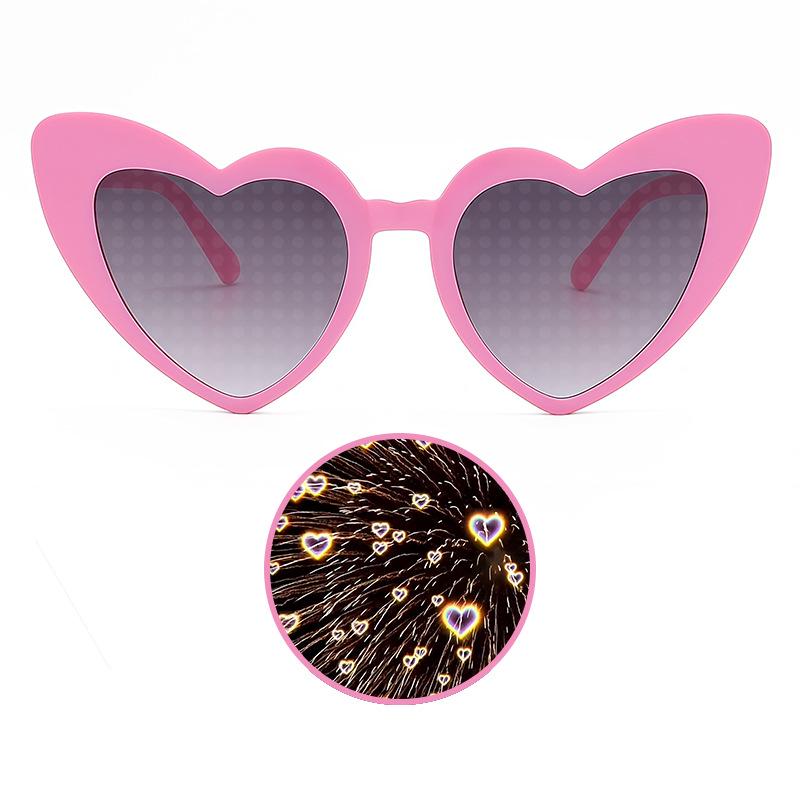 Heart Effect Night Glasses - Trendy Douyin Style Romantic Sunglasses for Women