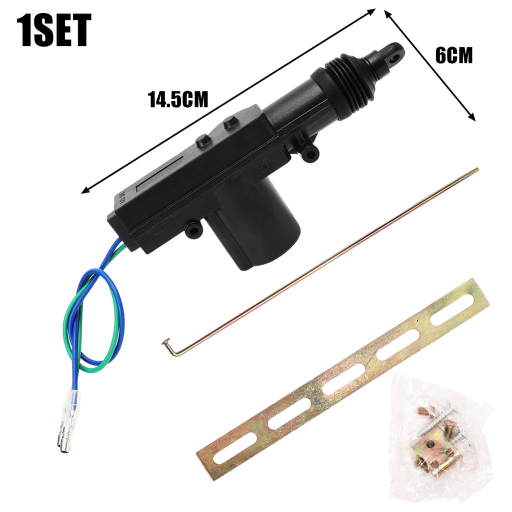 Car Door Lock Actuator 12V Universal Auto Central Locking Motor System 2 Wire Powerful Single Gun Type Kit for Car SUV Truck Van