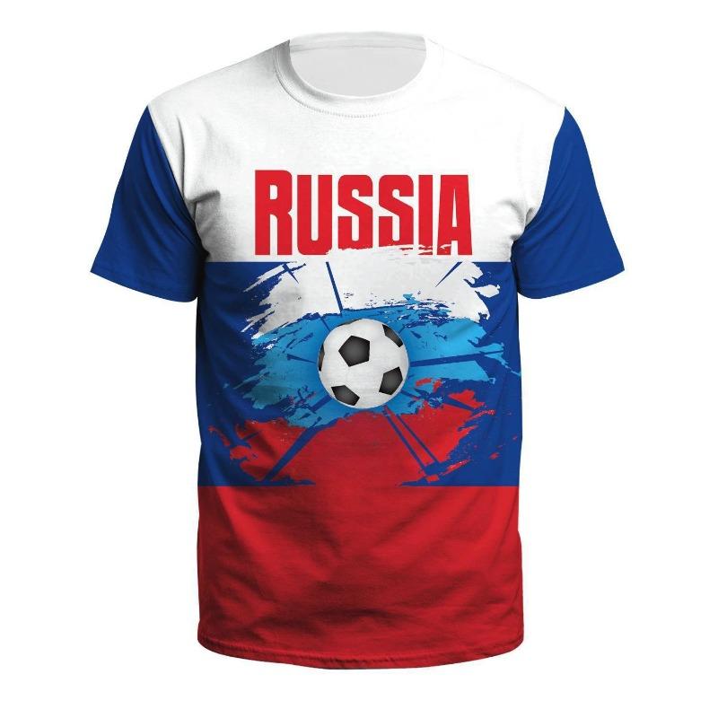 3D Printed Men's T-shirt Football Casual Sportswear World Cup Fan Cheering Short Sleeved O Neck T-shirt