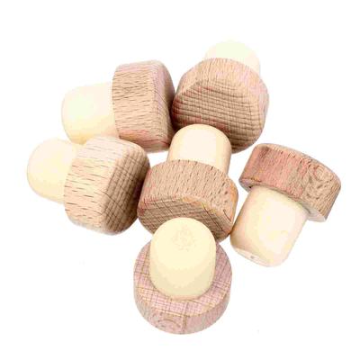 6Pcs  29mm Wooden Stopper Bottle Plug Wine Stoppers Sealing Cork Reusable Bottles Seal Oak Wood Plug For Glass Jar Stopper Plug