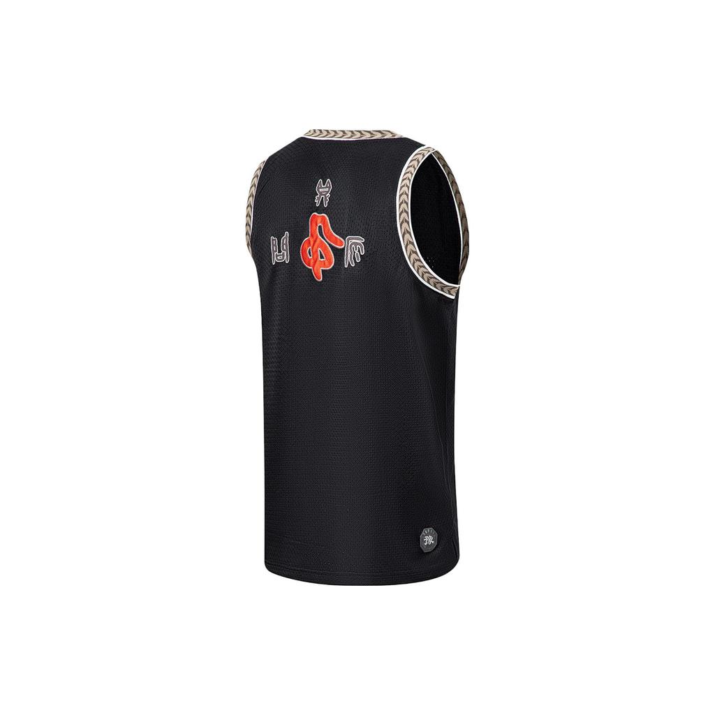 Li Ning Badfive Print Quick-Dry Breathable Basketball Vest Men Vests Black AAYT603-2