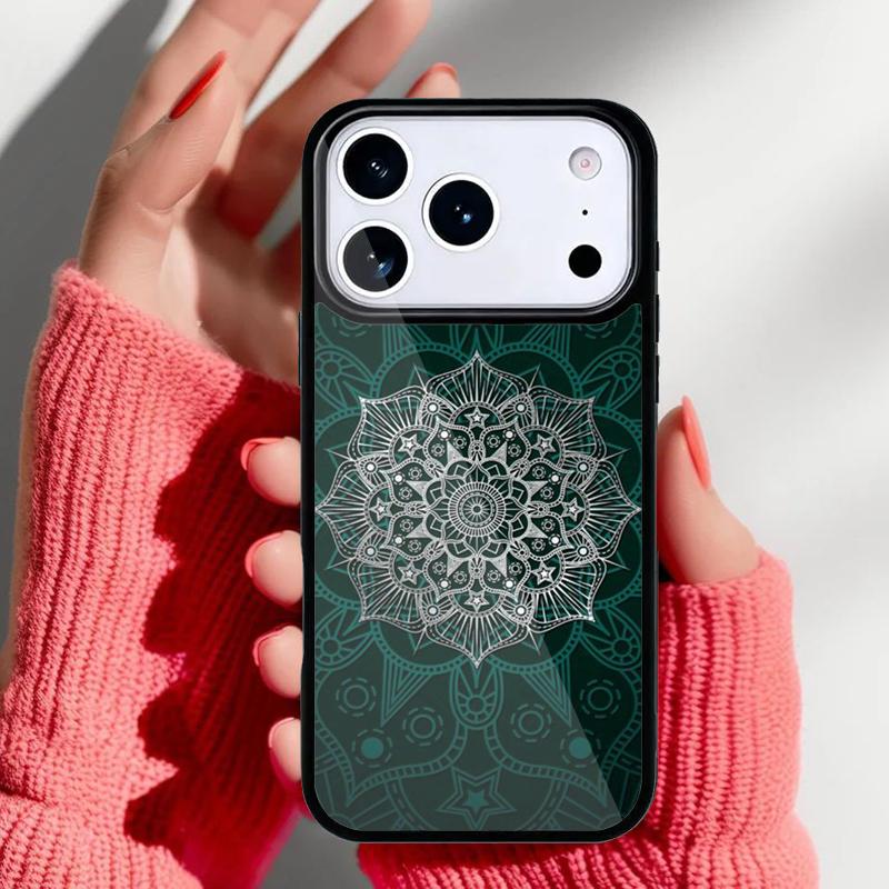 Indian Floral Henna Mandala Soft Phone Case for iPhone 17 16 15 14 13 Pro Max Back Cover for 12 11 Pro Coque