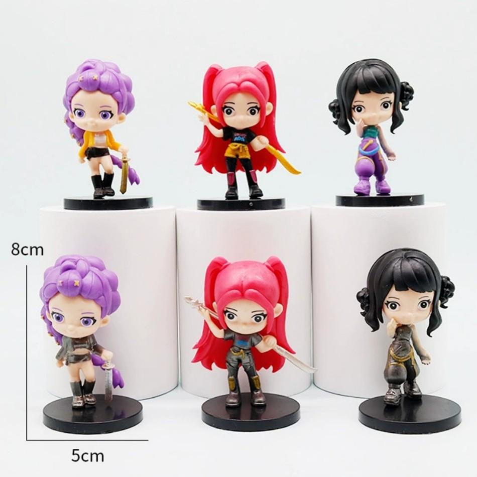 6pcs/set for kpop witch hunting group,Saja Boys,  Superstar Rumi PVC Action Figure Toy Anime Figurine Doll For Fans Gift