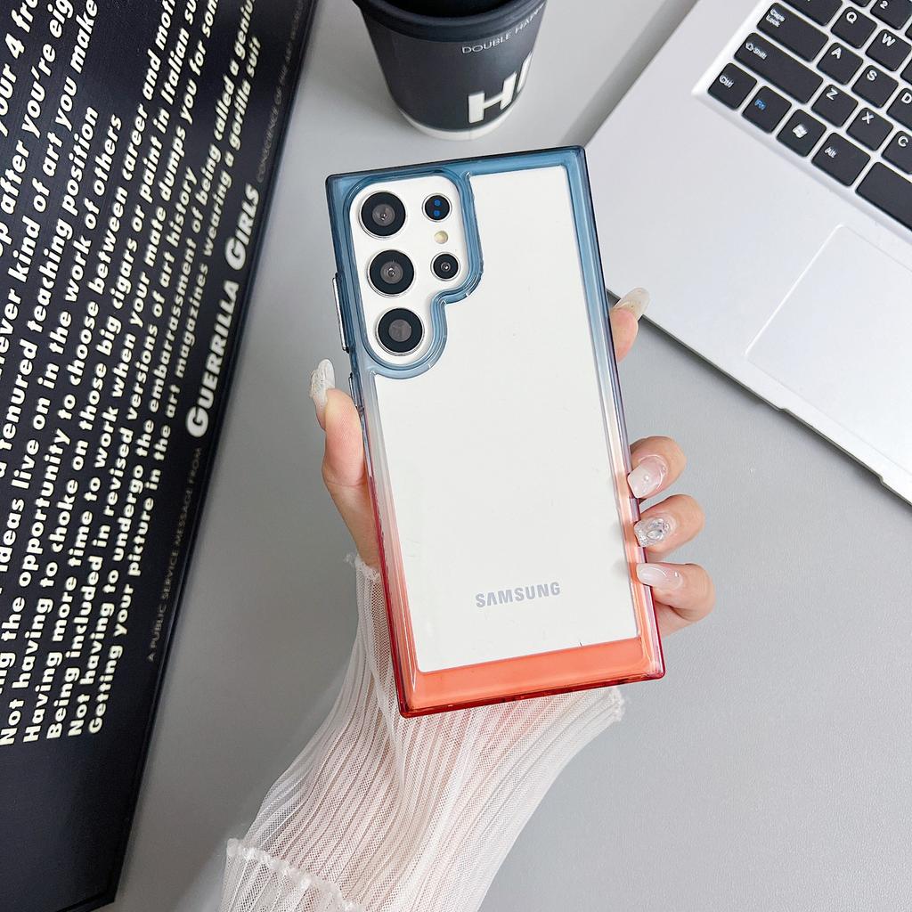 Suitable for Samsung S24 Mobile Phone S25 Ultra Hard Acrylic S24plus Gradient S23 Transparent Space Shell Gradient