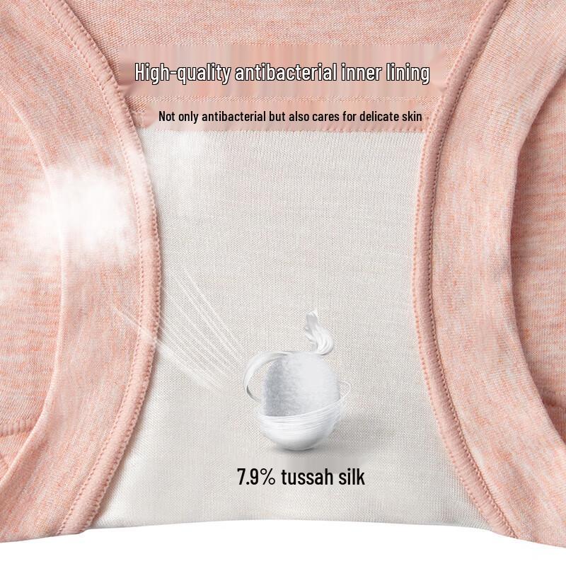 Yiershuang Women's 60-Count Silk Antibacterial Mid-Waist Briefs 3-Pack