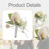 Men Wedding Boutonniere Brooch Pin Romantic Artificial Rose Flower Suit Decoration for