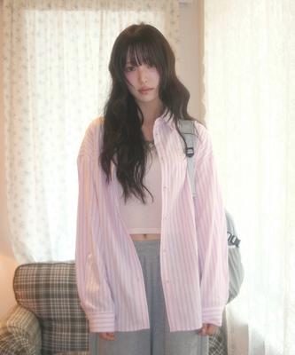 Aejeuon Lopy Stripe Shirt / Pink