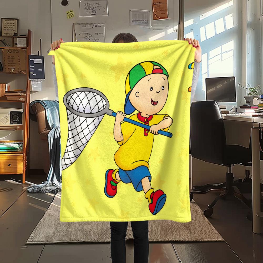 Caillou Aufdruck Flanelldecke, Hohe Qualität, Bequem für Alle Jahreszeiten, Heimdekoration, Wärme und Komfort
