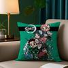 Anime D-Demon Slayer Pillow Case Short Plush Double-sided Print Square Throw Pillow Covers Sofa Home Cushion Decor