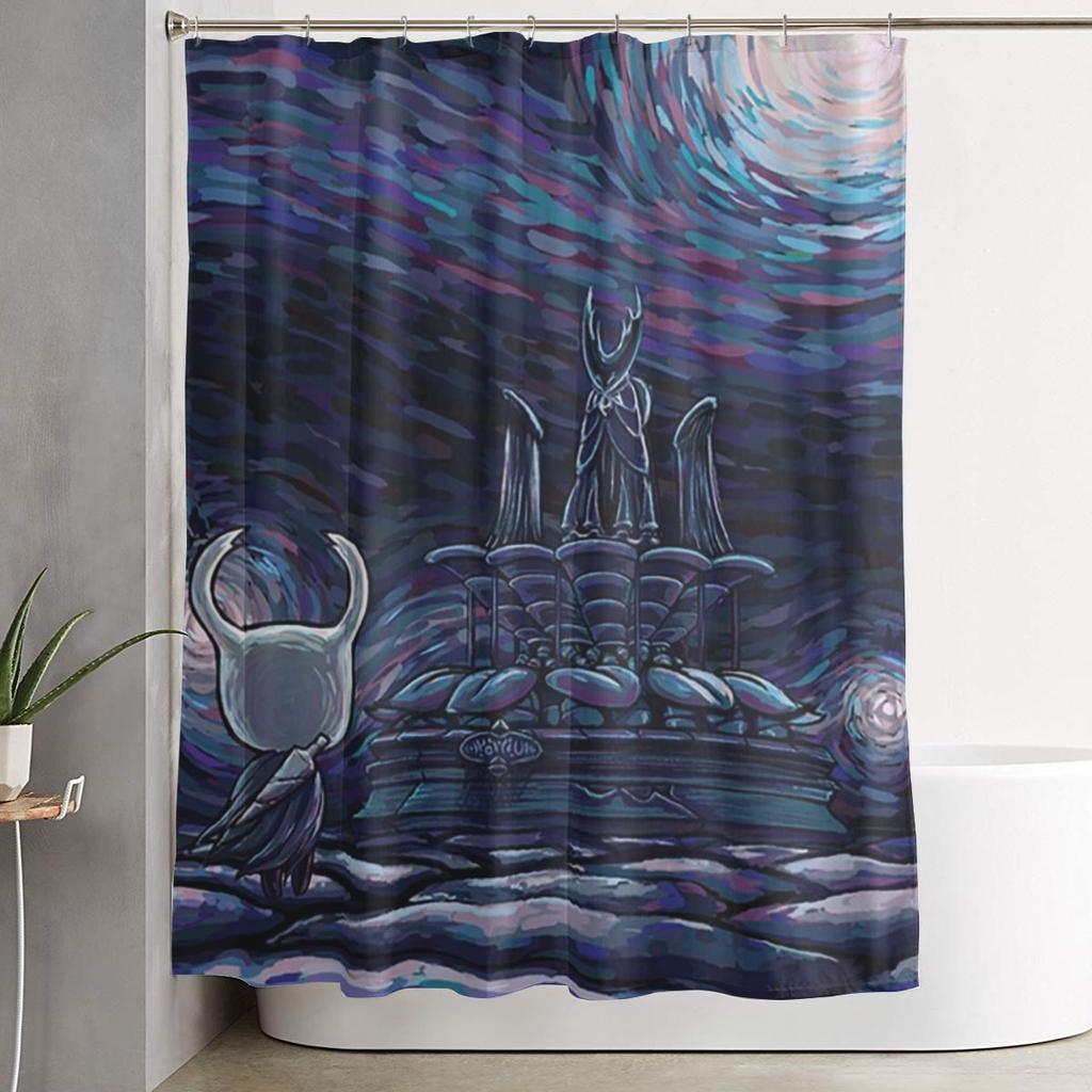 Hollow Knight Shower Curtain Bathroom Polyester Waterproof Bath Curtains With Hooks