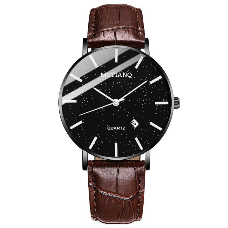 Teen Thin Watch Men's High School Student Trend Non-Mechanical Watch Junior High School Student Quartz Simple Watch