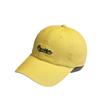 New letter embroidered yellow cap women's spring wide brim big face small soft top baseball hat
