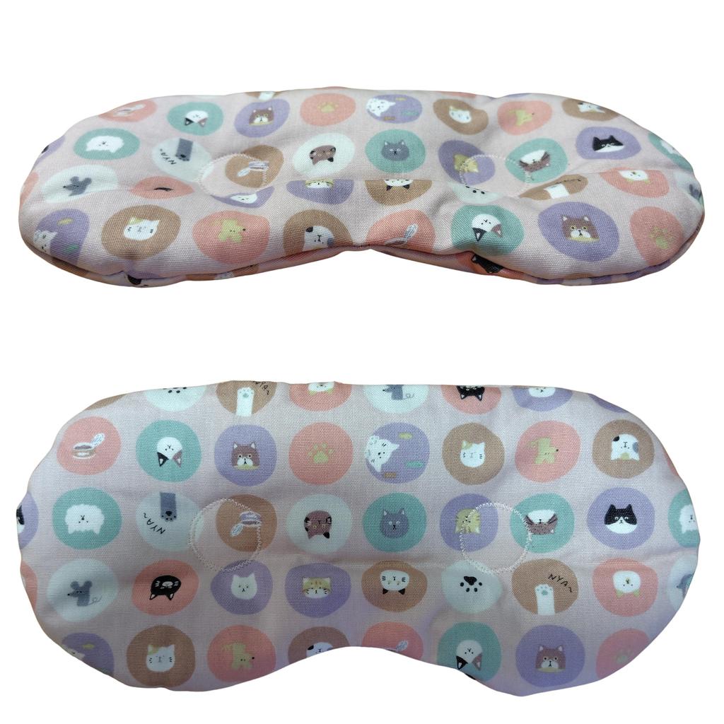 BRAVE WAKA Azuki Bean Eye Natural Steam for Pillow, Relaxation, Reusable, 2-Way (Hot/Cold) (Milky Pink)