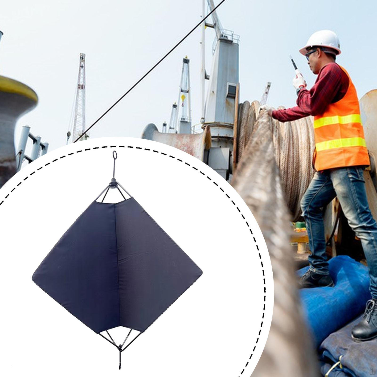 

Marine Daylight Signal Black High Strength Nautical Accessory Essential Canvas 60 cm Diameter for
