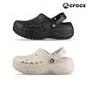 Winter Warm Fur Slippers Men woMen Black White 2 Baya Platform Lined Clog