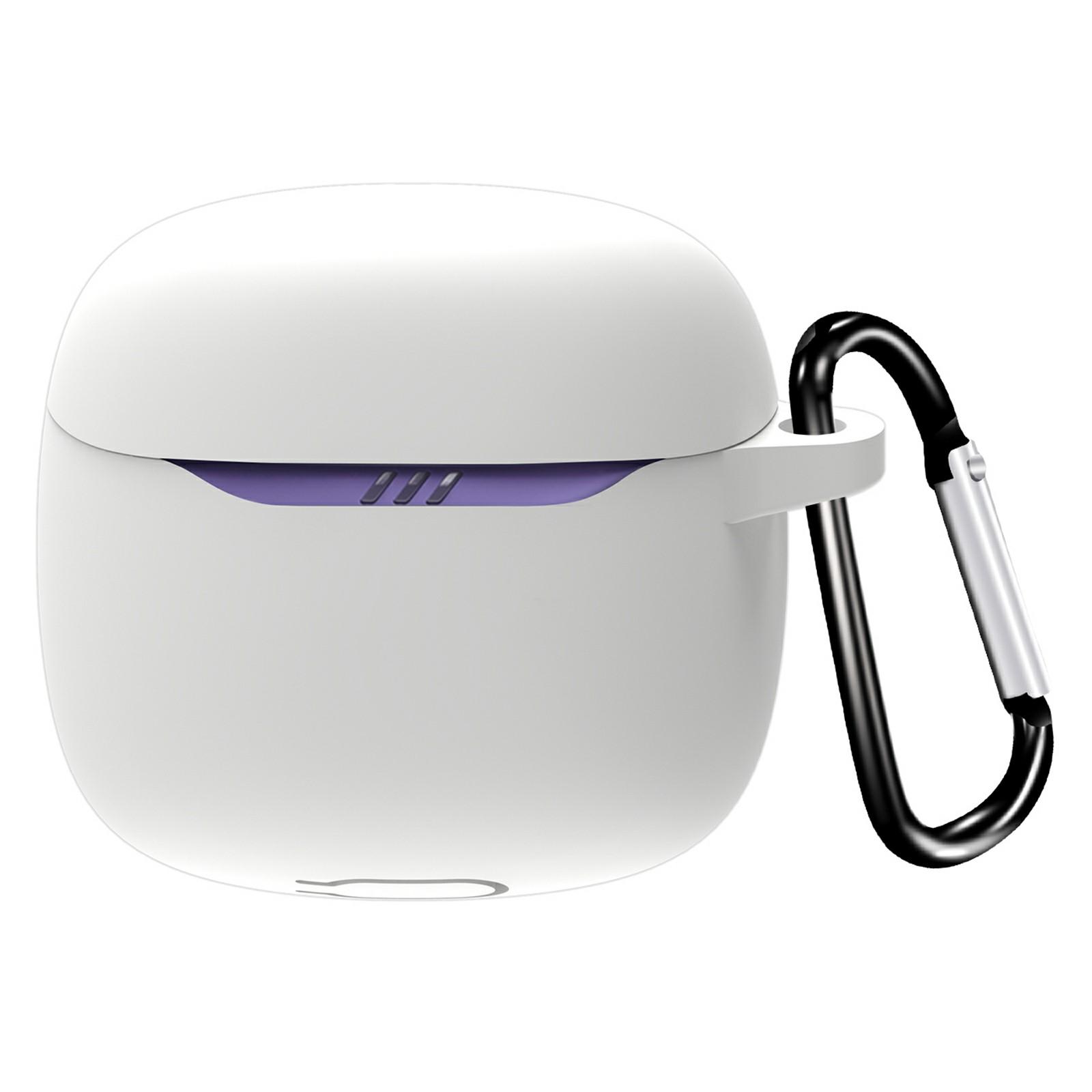 

Для JBL Tune Flex 2 Защитный чехол Силиконовый чехол для Bluetooth-совместимых наушников с крючком White