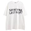 Print 100% Cotton Short Sleeve T Shirt for Men and Women Dark Style American Casual Loose Size Tee Hip-hop Tops