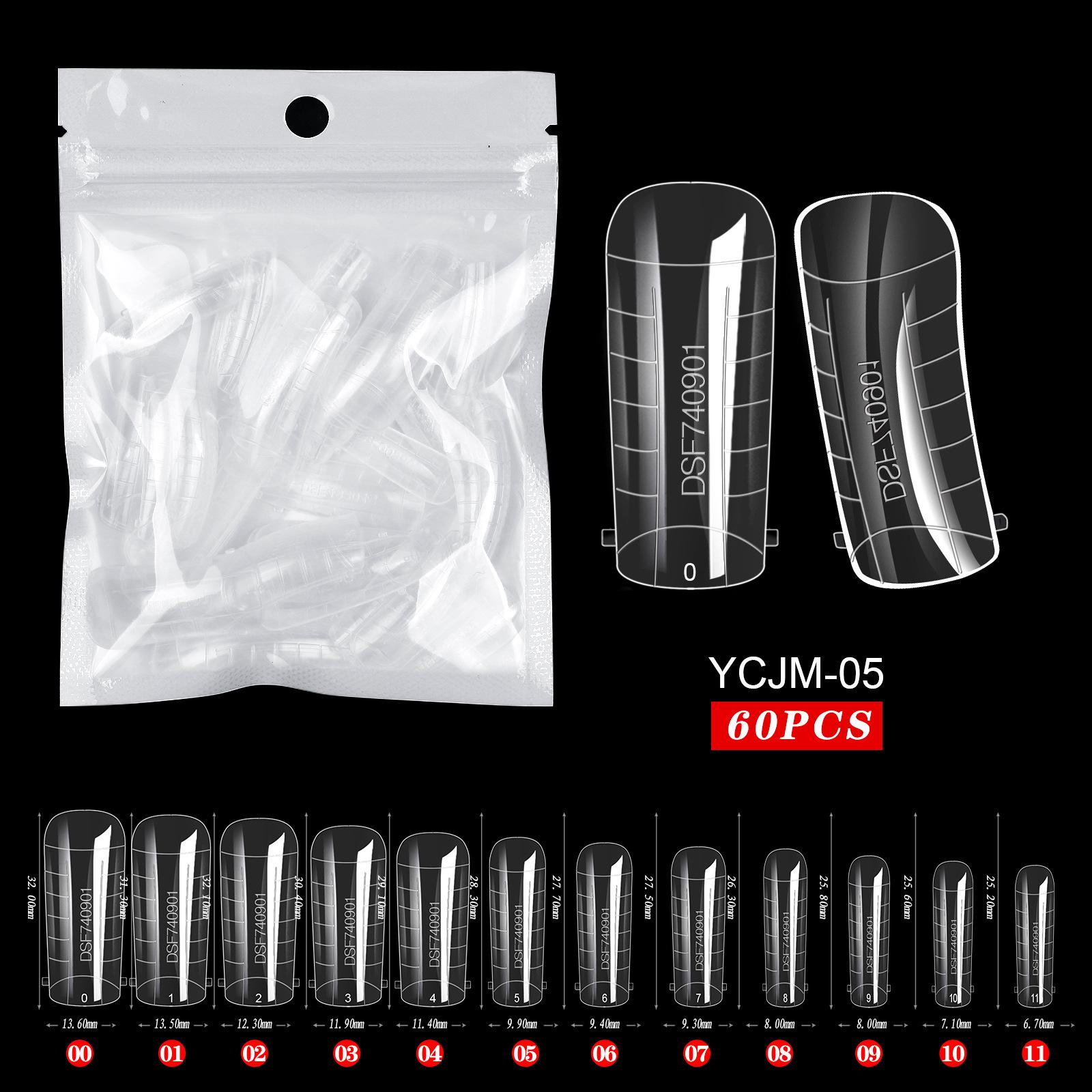 

Двойные формы системы наращивания ногтей, шпильки/гроб/миндалевидные формы с полным покрытием для ногтей, УФ-гель, пластиковые формы для быстрого наращивания накладных ногтей 05