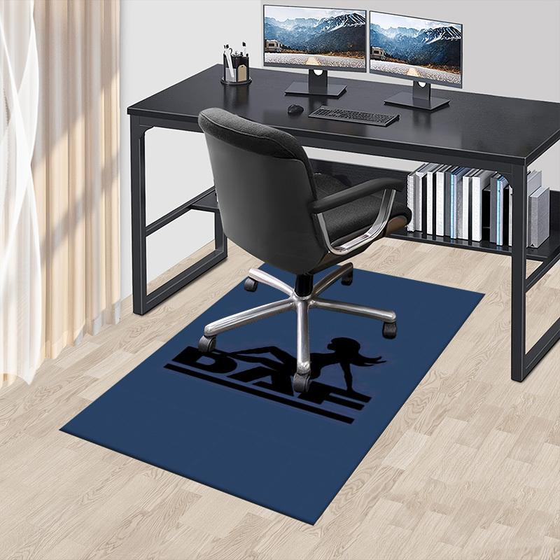 1pc DAF Home Office, Durable Polyester Floor Mat with Easy, Office Decor, Urban Style, Nonslip Backing, Highquality Fabric
