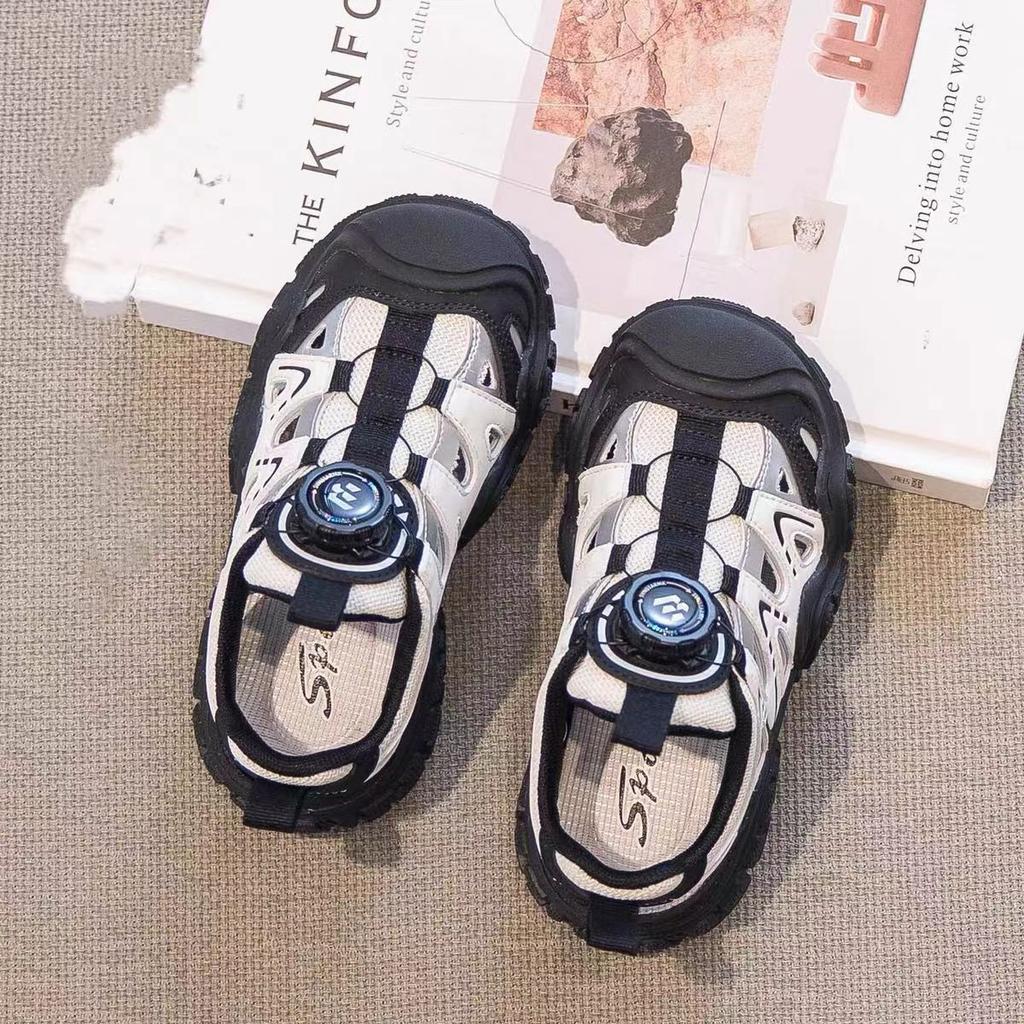 Girls sports sandals summer new children and girls bag head knob buckle baby versatile mesh twist shoes