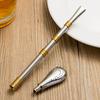 1Pcs Drinking Straw Yerba Mate Tea Spoon Drinkware Stainless Steel Reusable Straws Metal Washable Tea Filter Cocktail Drinkware Bar