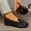 2024 New Fashion Color Matching Shallow Mouth Slip-on Comfortable Flat Bottom Round Toe Spring and Autumn Women's Shoes