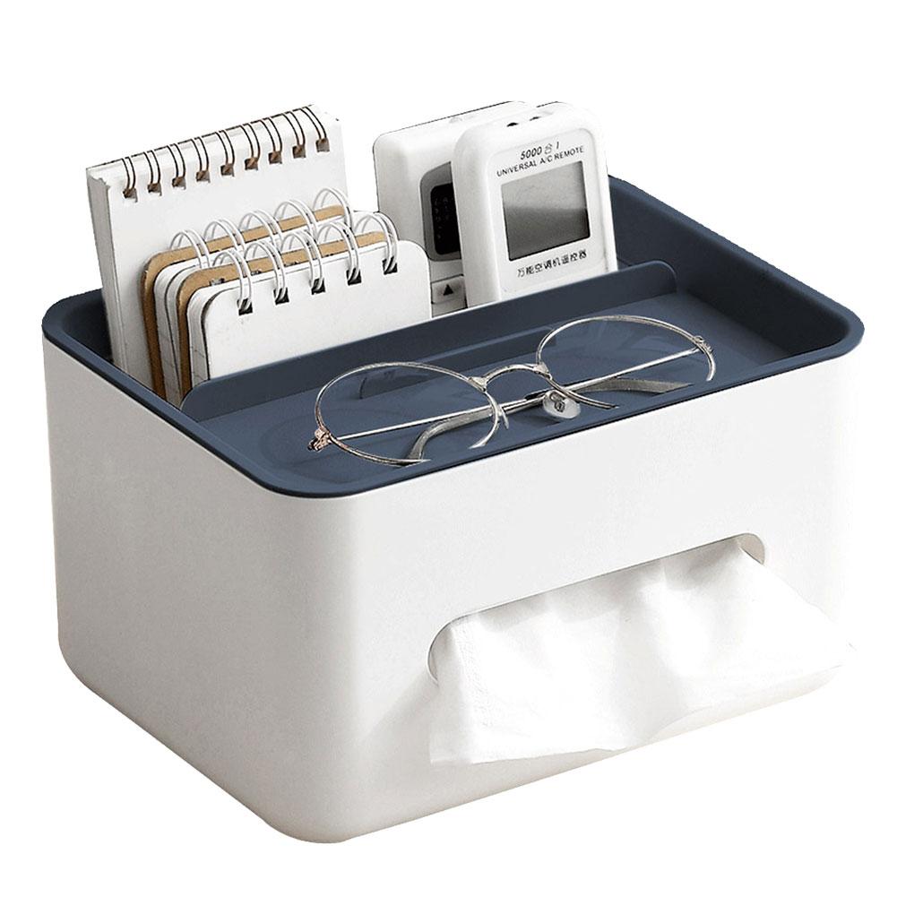 

Многофункциональная коробка для салфеток, держатель для салфеток, домашний офис, гостиная, органайзер для стола синий