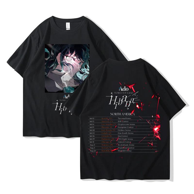 

Ado WORLD TOUR 2025 Hibana Tshirts Cotton Short Sleeve Printing Clothing Women Men Tees Tops Unisex T-shirt Japan Style 4XL